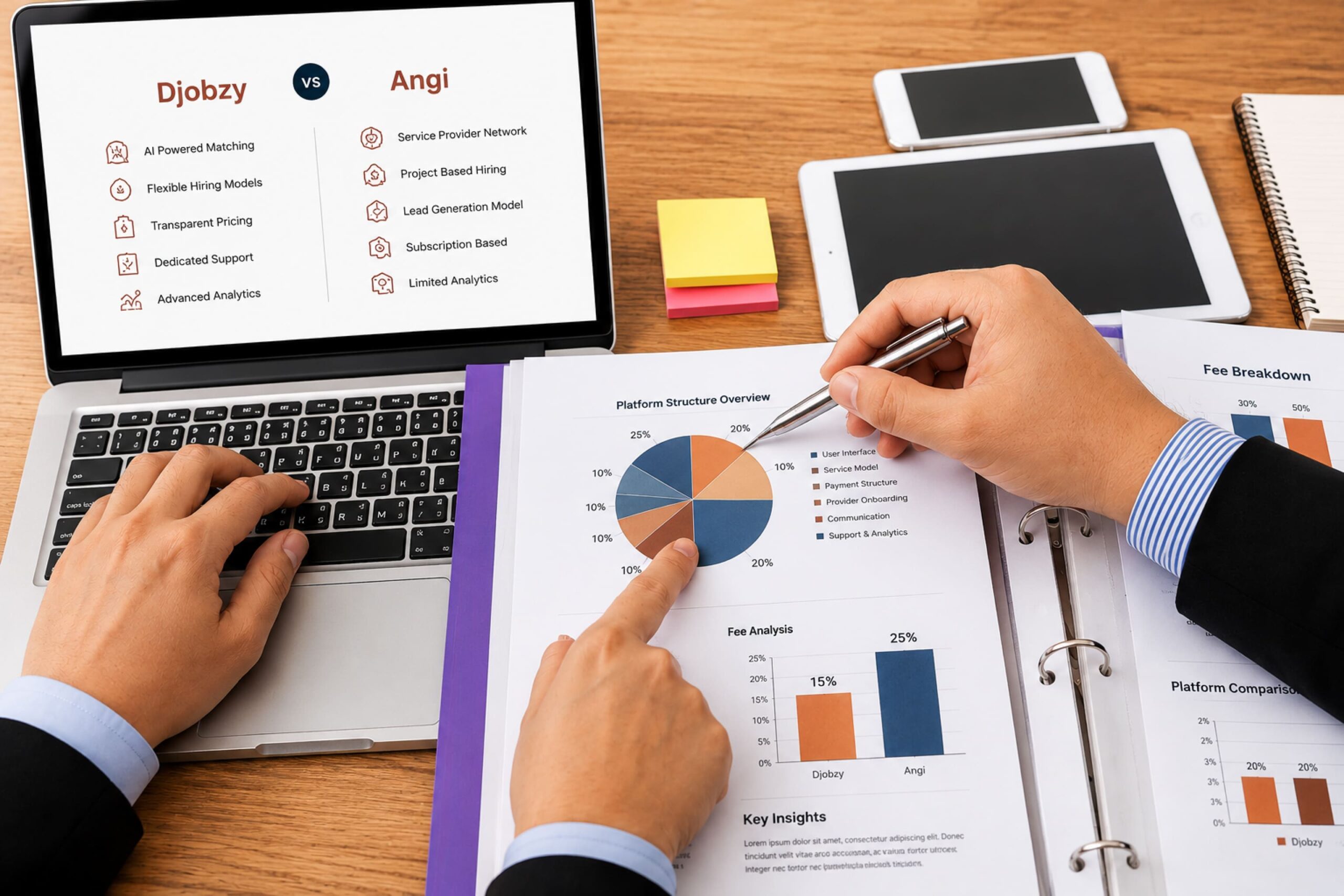 Djobzy vs Angi Platform Structure & Fee Analysis
