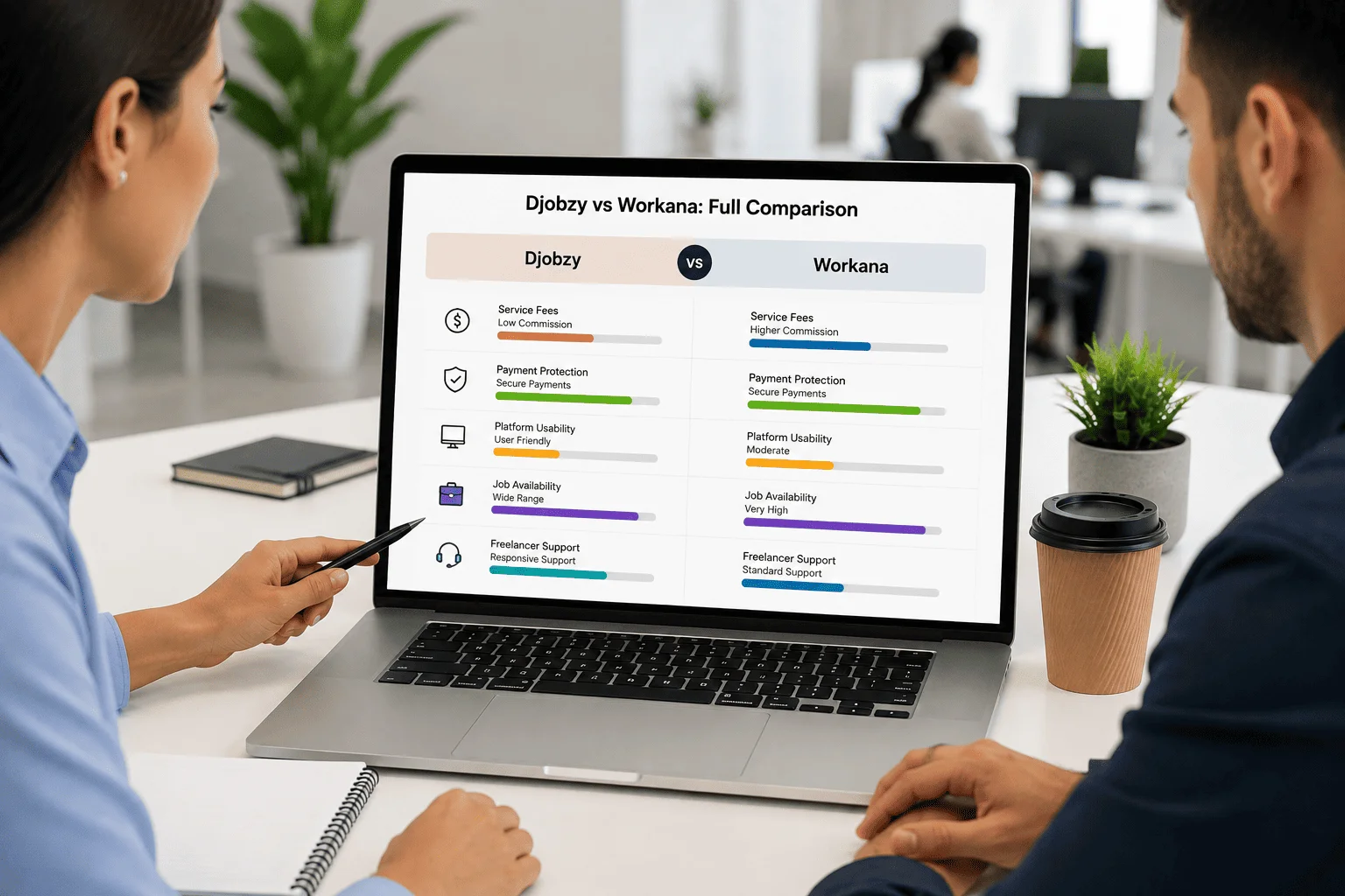 Djobzy vs PeoplePerHour Fees & Platform Compariso